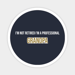 I'M NOT retired I'M A PROFESSIONAL GRANDPA Magnet